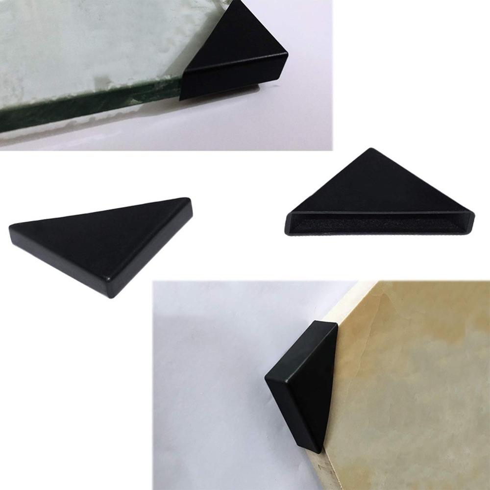 Glass Corner Protectors 6mm Black Plastic Taskar